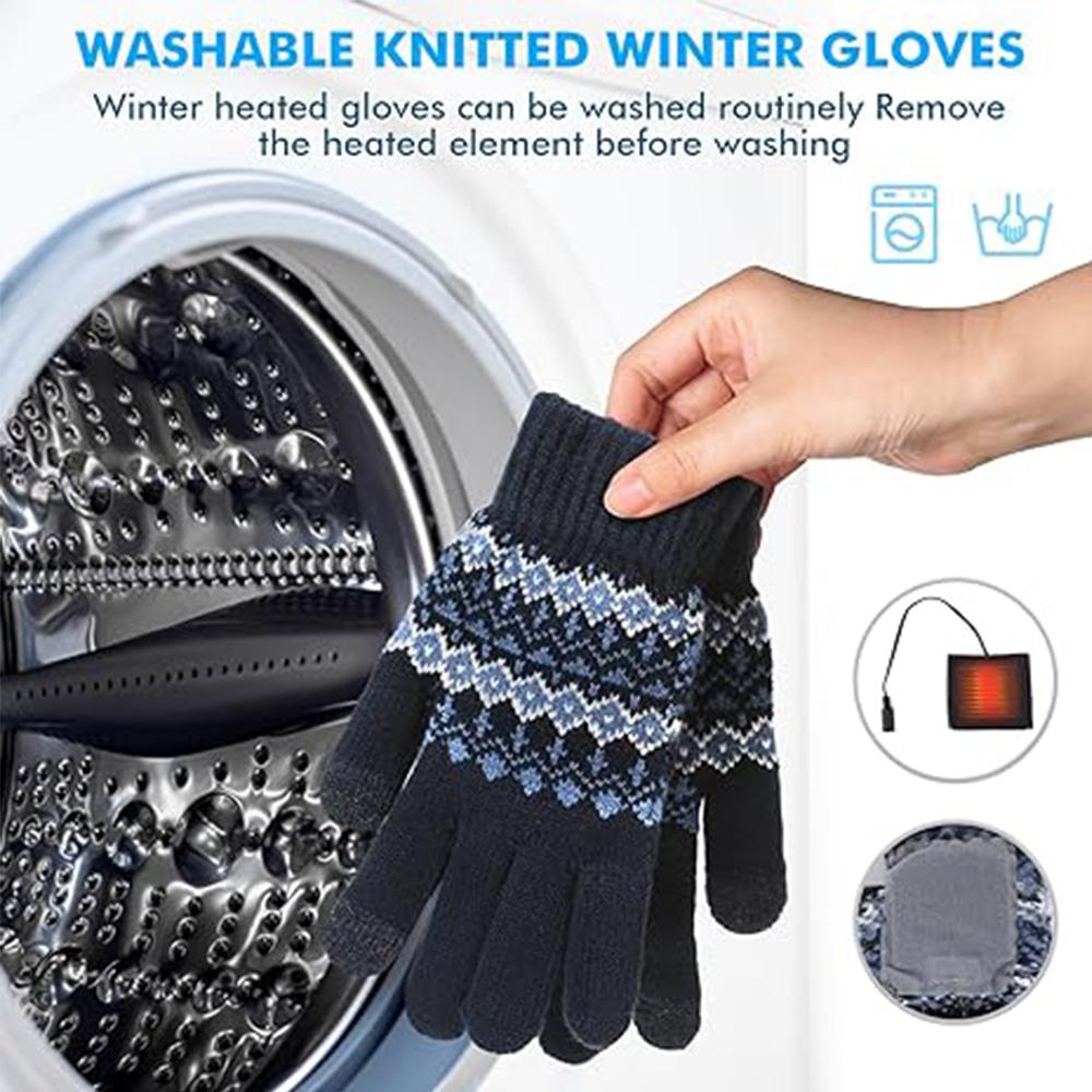 Usb Heated Gloves Washable Touchscreen Warmer Gloves For Indoor &Outdoor 12X18Cm