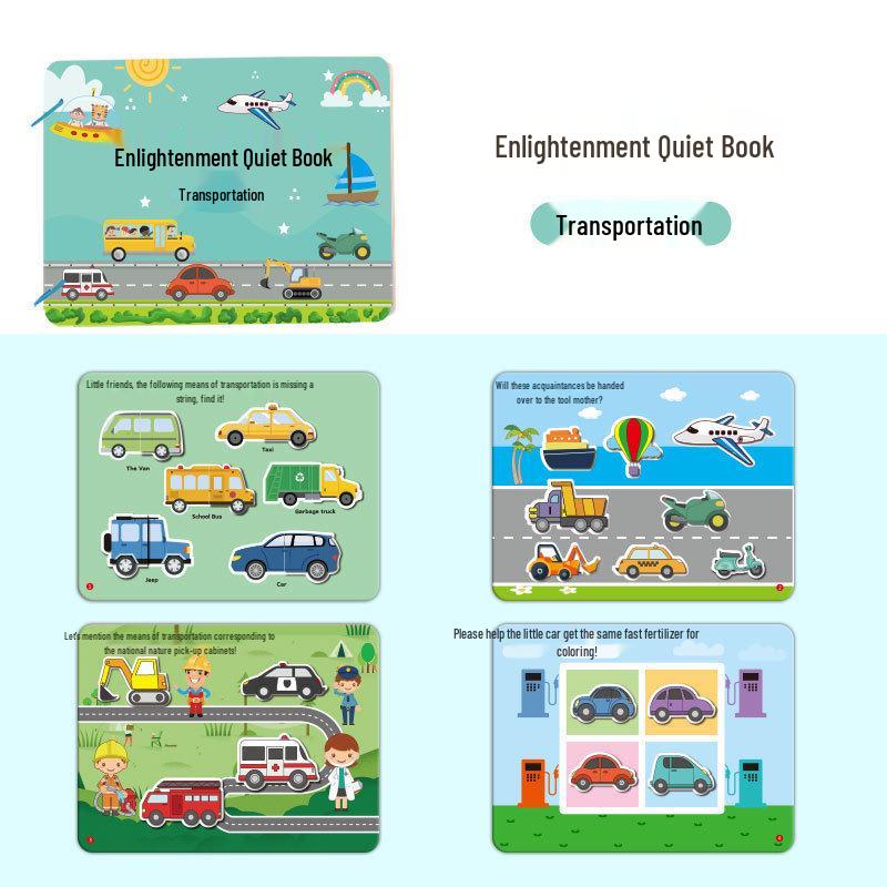 Quiet Book: Interactive Literacy Toy for Children's Early Education, Featuring Velcro Storytelling and Parent-Child Engagement