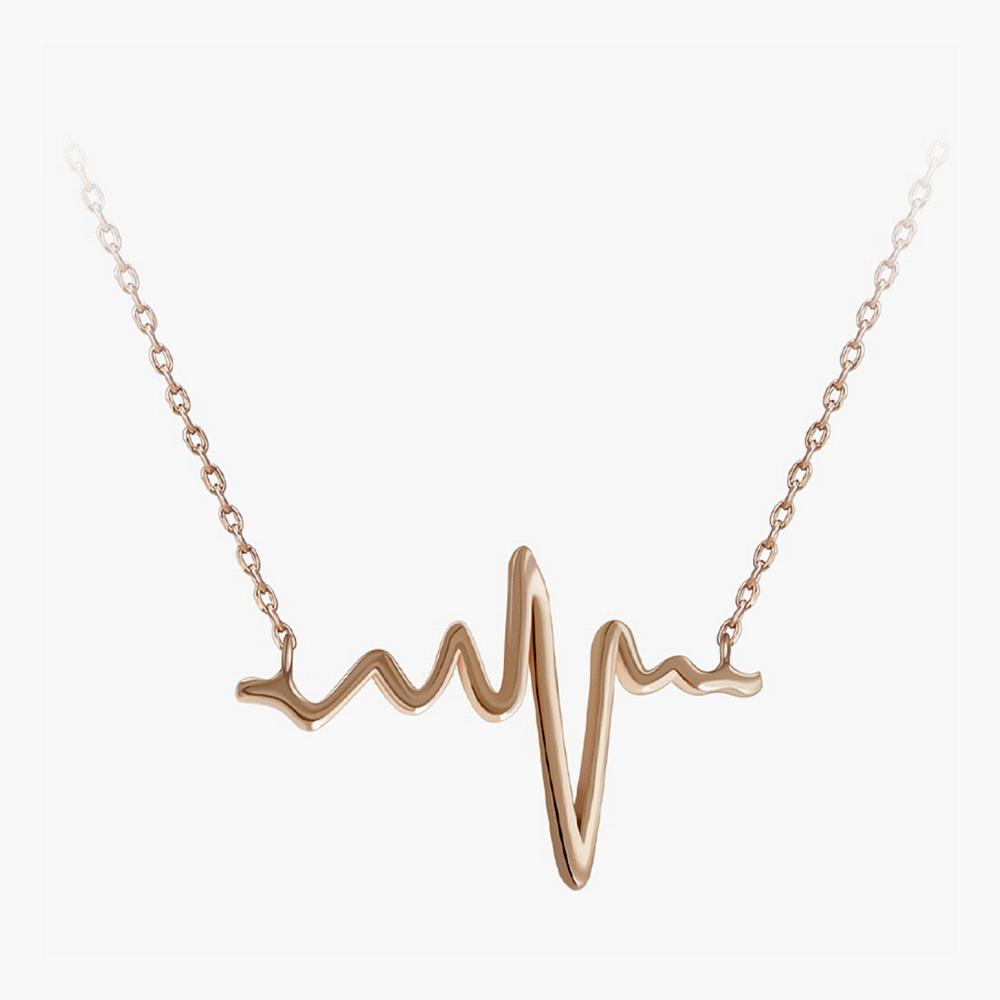 Monograph Heartbeat Necklace Mgnl0354 14K Gold Plated