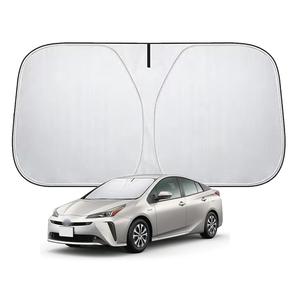 Toyota Prius 50 Series Windshield Compatible with Toyota Prius 50 Series 2015 January High Heat UV Light and with Storage Bag Sunshade, (Models