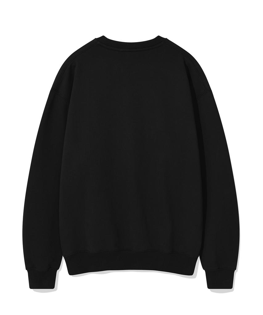 WACKY WILLY Typographic One-Point Sweatshirt Black