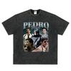 2026 Hot Sale Actor Pedro Pascal Fans Gift Graphic T Shirt Vintage Washed Pedro Pascal T-shirts Men Women Hip Hop Punk Streetwear Oversized Tshirt