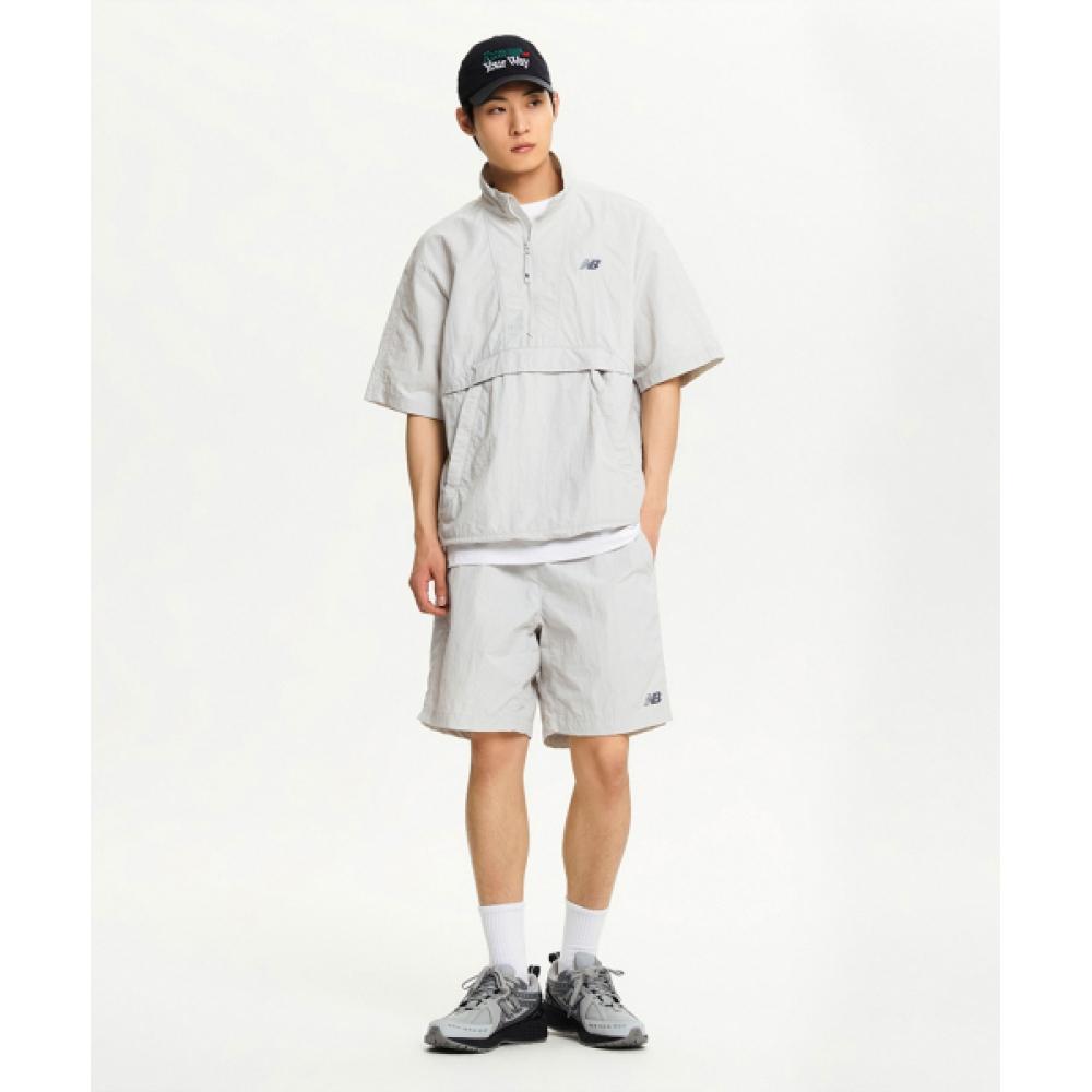 New Balance NBNAE21023 UNI ESS Heritage Short Sleeve Anorak L GRAY