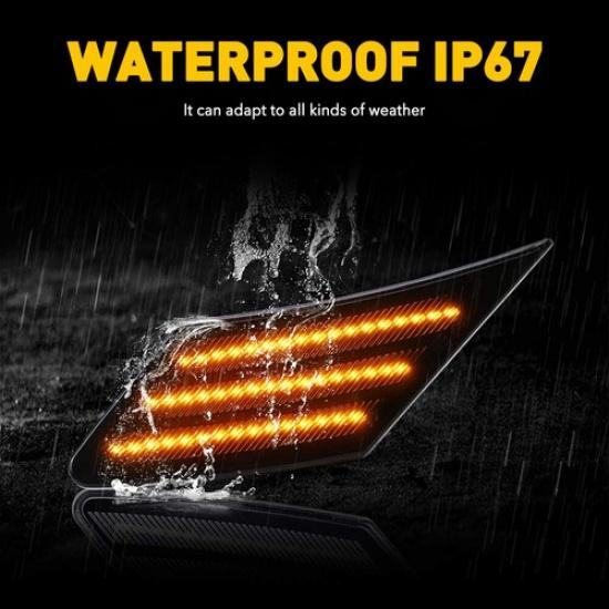 Smoked Lens Amber LED Front Fender Marker Lamp Side Fit 2013 - Subaru BRZ A