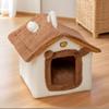 Haustier Katzenhaus Warmes Plüsch Platzsparend Winter Haustier Innenhaus Katzenhöhle Für Schlafzimmer Garage Wohnzimmer Fensterbank Balkon Spielen