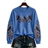Women's Casual Halloween Print Pullover Sweatshirt for Fall Holiday Party