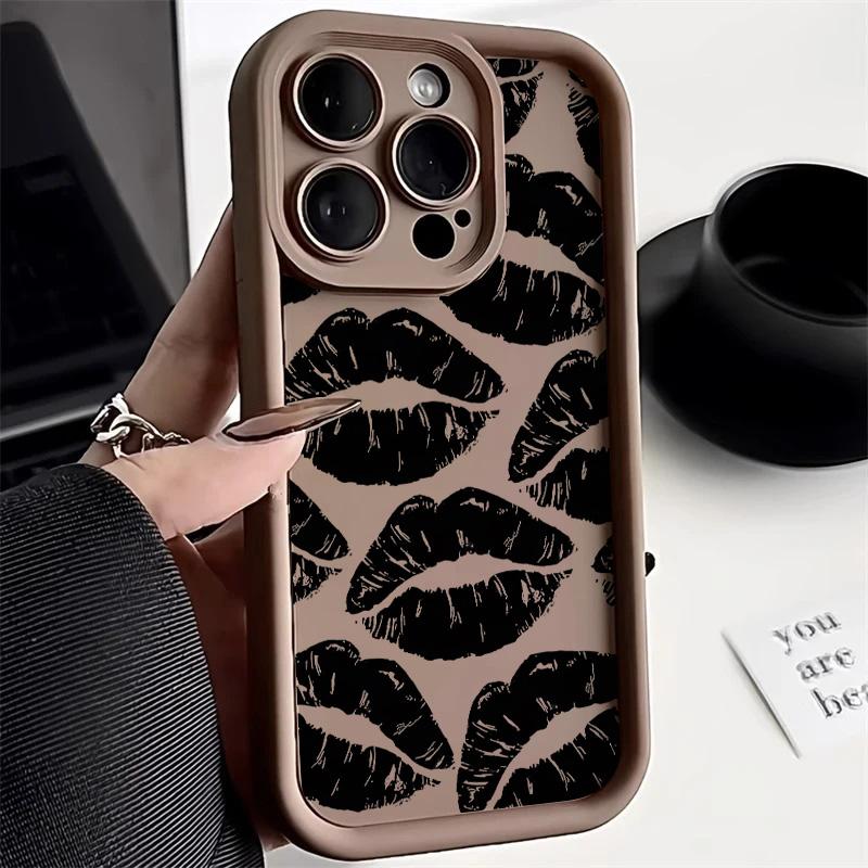 Sexy Lip Cute Cat Case For Realme 12 11 Pro Plus C63 C65 C67 C55 C53 C35 C11 C15 Cover Soft Silicone Funda