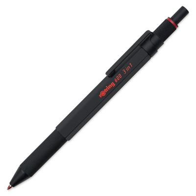 ROtring 600 2 Colores Mecánico Regalo Adecuado para Oficial 2164108 Bolígrafo Múltiple 3 en 1, Negro, (Negro / Rojo) + Lápiz de 0,5 mm, Caja, Tipo Giratorio,