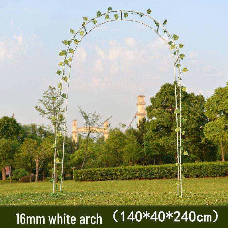 Elegancki kuty żelazny łukowy stojak na kwiaty do róż pnących