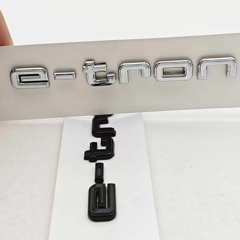 Nové 3D ABS Chromové Auto Písmena Logo e-tron Kufr Znak Odznak Samolepka Pro Audi 30 40 50 55 e-tron Q4 Q6 Q8 Quattro Příslušenství