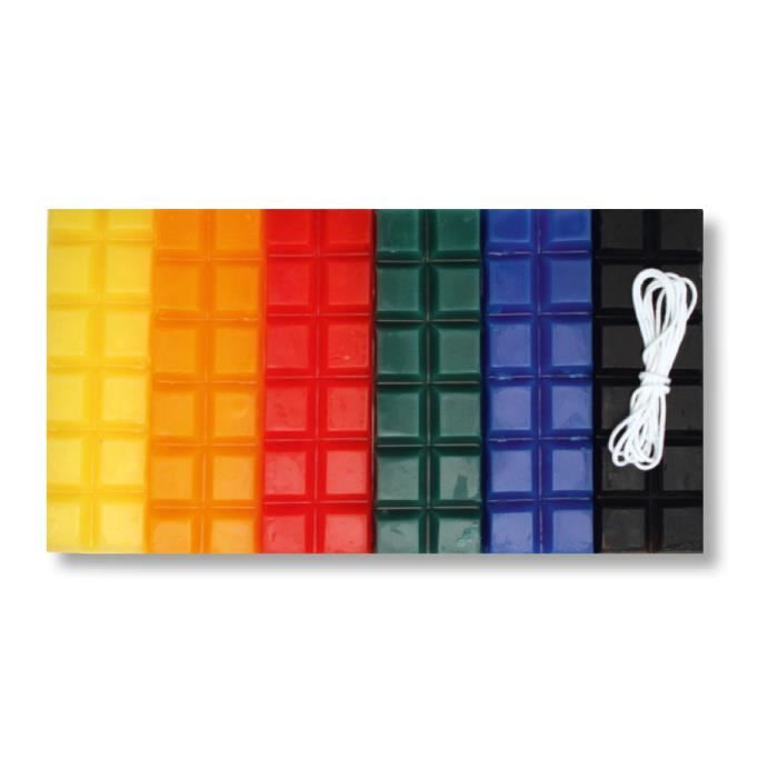 Bougie à modeler - DTM - 6 barres - Couleurs primaires - 240 g - Cire sans cuisson