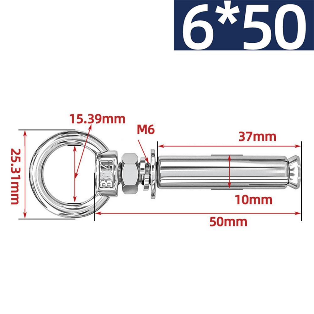

1pc 304 Stainless Steel Expansion Bolts With Ring Hook Anchor Concrete Expansion Eye Bolt Expansion Screws 50-150mm Screw Length