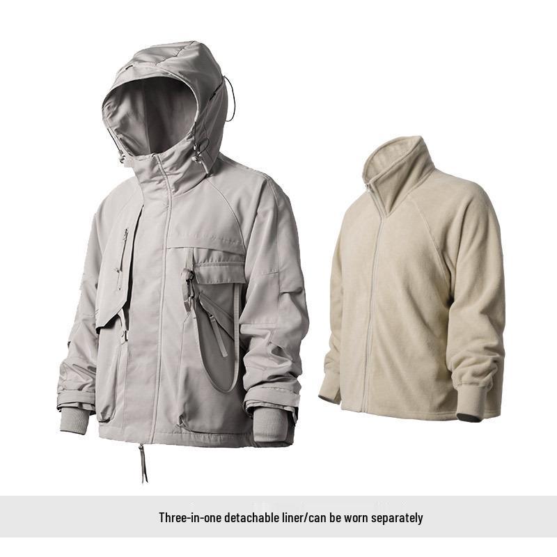 AOGZ Unisex Hooded Windbreaker for Spring/Autumn 2024 - Functional American-Style Jacket
