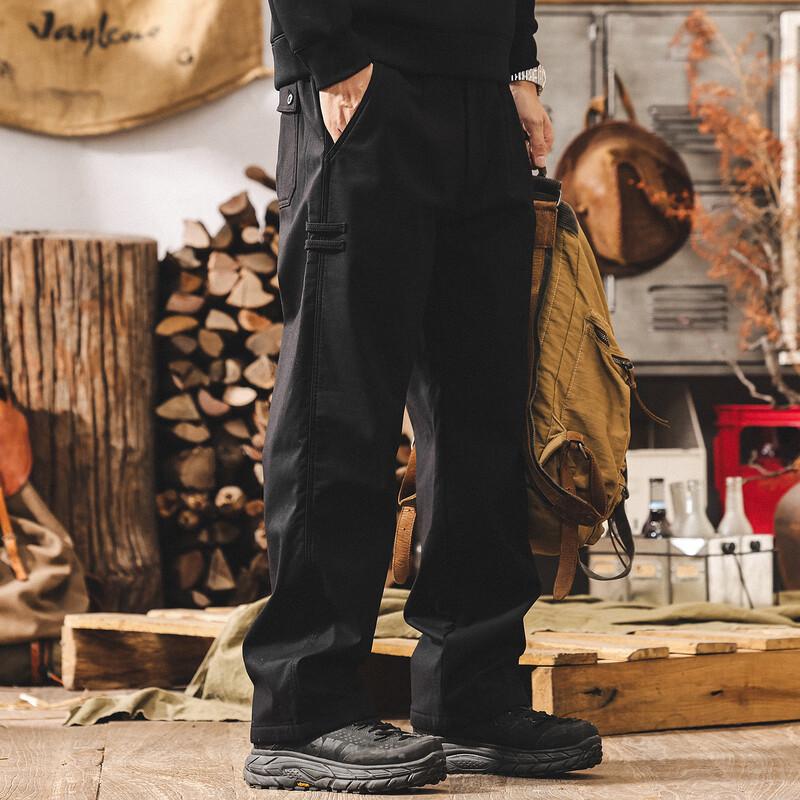 Мужские американские ретро хлопковые свободные прямые повседневные брюки 2XL