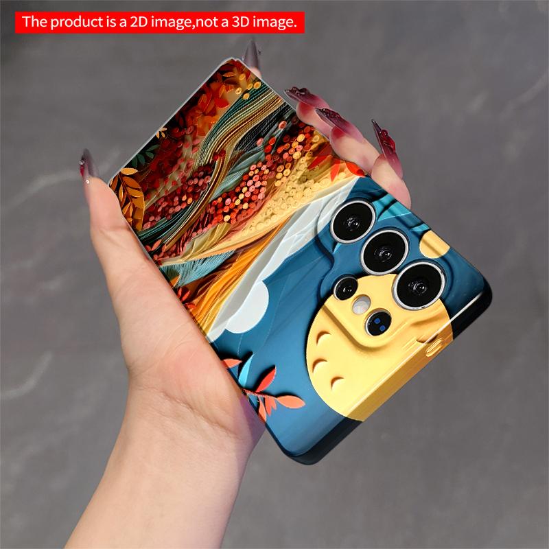 2DFlat Samsung phone case Autumn Moonlit Landscape Paper Art Phone Case Applicable to Galaxy S23 S24 S25ULTRA S26 A12 A14 A15 A16 A54 A55