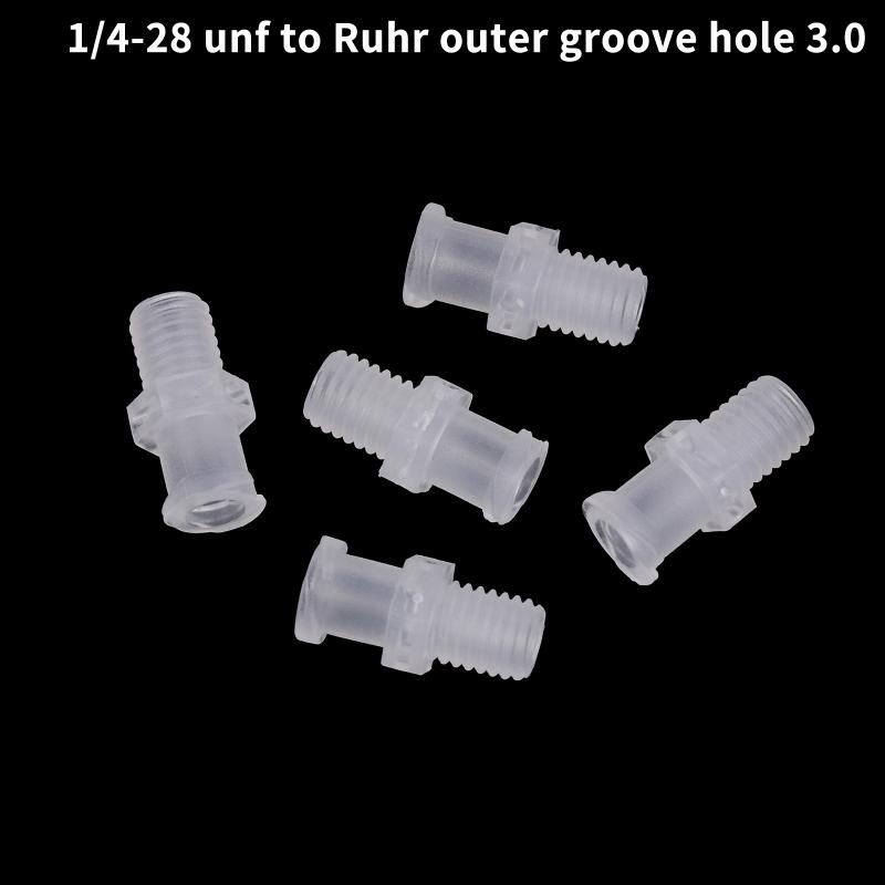 Luer závit 1/4-28Unf M6 M5 Adaptér PP Plastový Vzduchový Ventil Trubice Dávkování Lepidla Subbalení Stříkačka Tělo Spojka