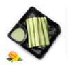 1PC Black Scrub Barbecue Meat Sushi Plate Not Easily Broken Melamine Cutlery Fruit Dessert Storage Plate Kitchen Accessories