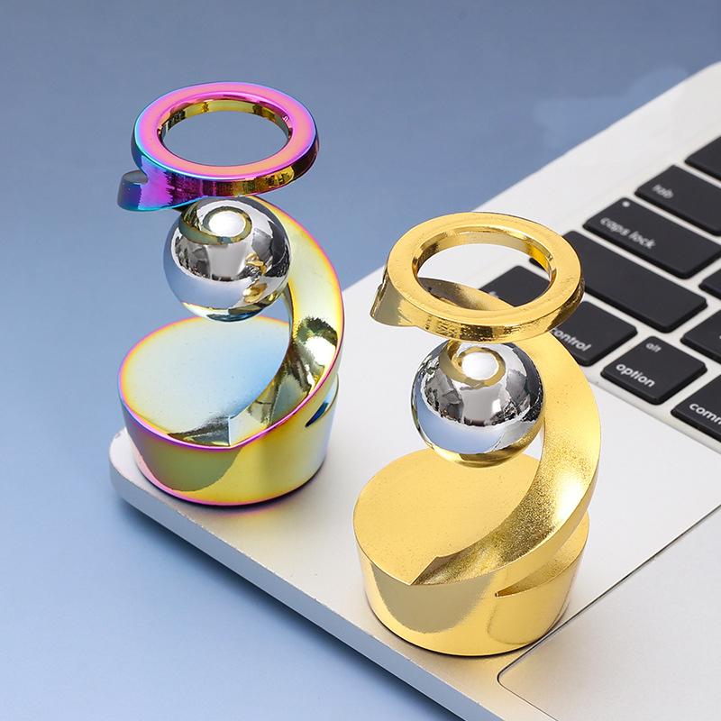 Suspended Metal Spinning Gyro With Visual Effect Stress Easing Focus Tool Adults Kids Decompression Gyroscope Fidget Spinner Toy