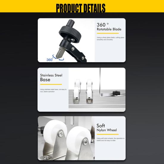 Glasflaschenschneider-Set, scharfes Klingendesign, präzises Schneiden, einfach zu bedienen