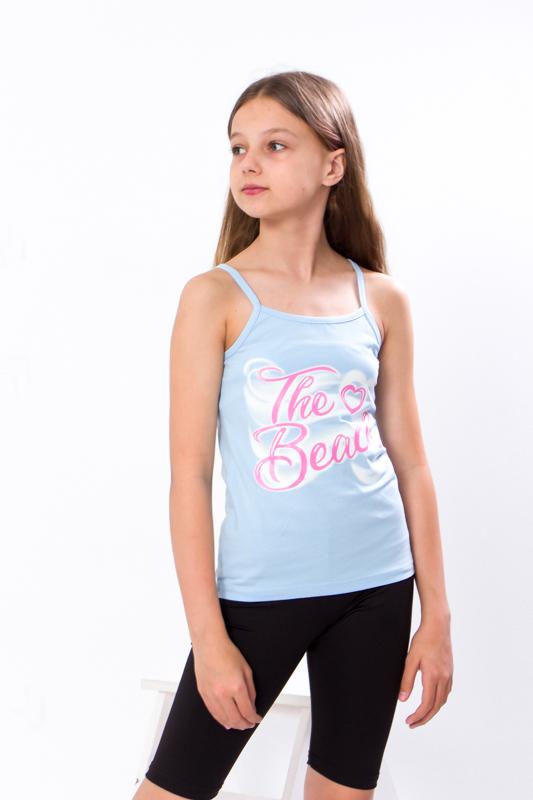 

Дівчача майка – М яка однотонна тканина Fulcra, Зручна та стильна, Літо, 6289-036-33-1 HC 152 синій