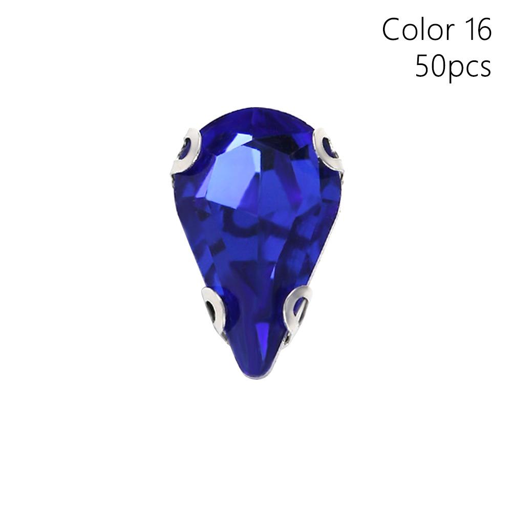 50 szt./Opakowanie Z Srebrnym Mocowaniem Kryształowe Kamienie Szklane Diamentowe Koraliki Ozdoba DIY Ubrania Odzież Buty