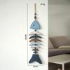 Mediterranean Retro Wooden Fish Skewers Hanging in The Ocean Fengxiang Villagers' Tavern Restaurant Wall Art Decorations