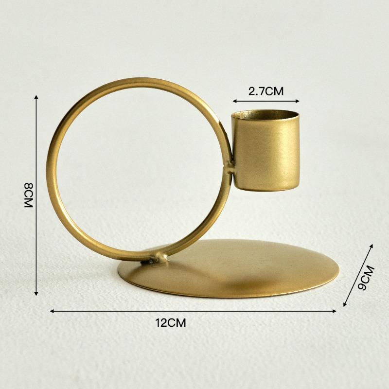 Ironwork U-shaped Double-ended Metal Candlestick Dining Table Candles Utensils Decorative Ornaments