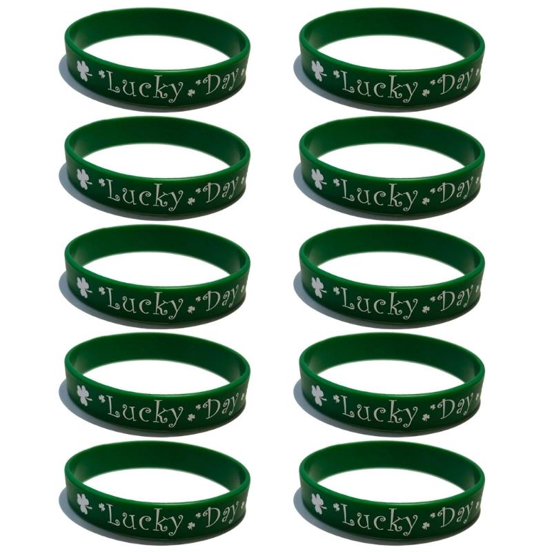 10pcs Saint Patrick S Day Silicone Bracelet Home Bedroom Room Decoration