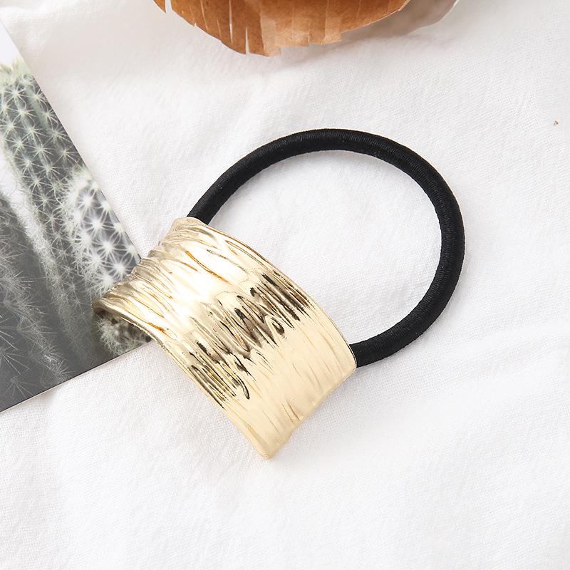 European American Punk Metal Hair Tie - Elastic Semicircular Round Tube Hair Ring