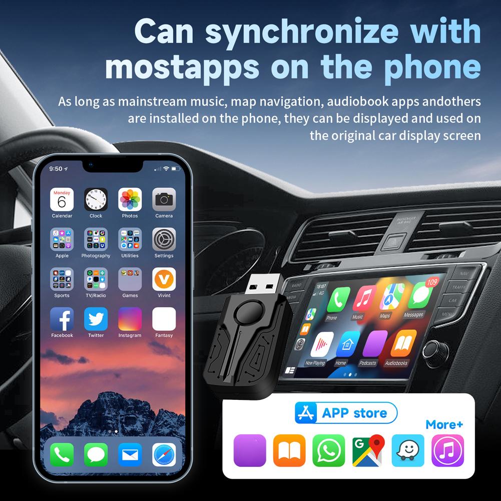 Wireless CarPlay Android Auto Adapter Carplay AI Box USB Plug and Play BT 5G WIFI for Wired CarPlay Android Auto Cars