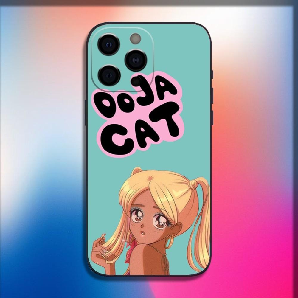 Singer D-Doja Cat Phone Case For iPhone 16,15,14,13,12,11,Pro,X,XS,Max,XR,Plus,Mini Soft Black Cover