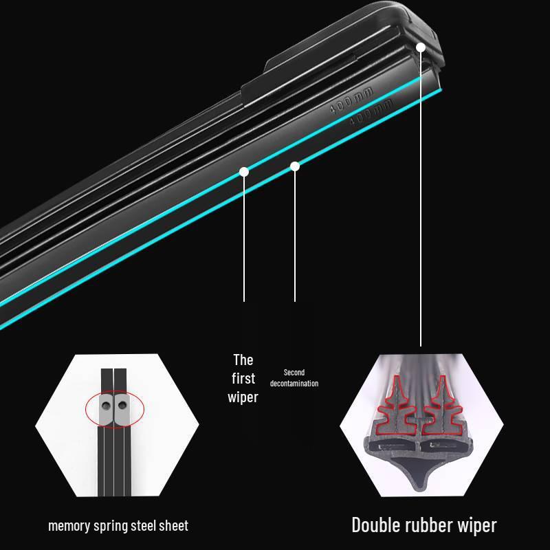 Dual-Layer Rubber Wiper Blade for Kowloon Aifei A4/A5/A6/C6/EM3/EM5/Coaster Tianma