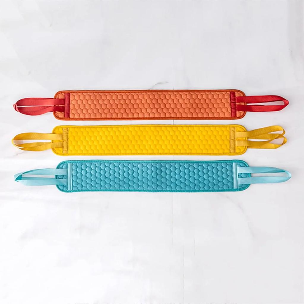 Masážny chrbát s rúčkami Obojstranný exfoliačný masážny chrbát Masážna utierka na chrbát Exfoliačná umývacia handrička Domáca kúpeľová pomôcka