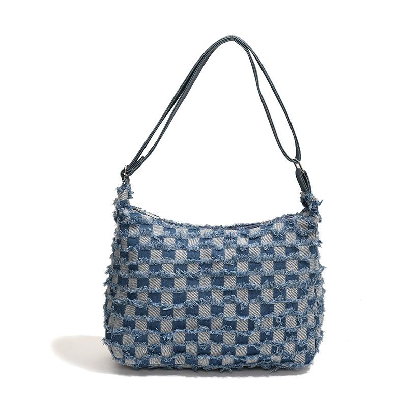 Denim bag women's large capacity 2025 spring new versatile shoulder messenger bag premium commuter tote bag