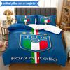 3PCS Italy Football Crest Bedding Set 2D Printing (Includes 1 Duvet Cover + 2 Pillowcases Coreless), Bedroom decor,Fan gift