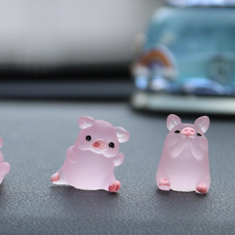 Creative Cartoon Figure Duck Model Decoration Cute Little Pigs Car Center Console Dashboard Ornament Decors
