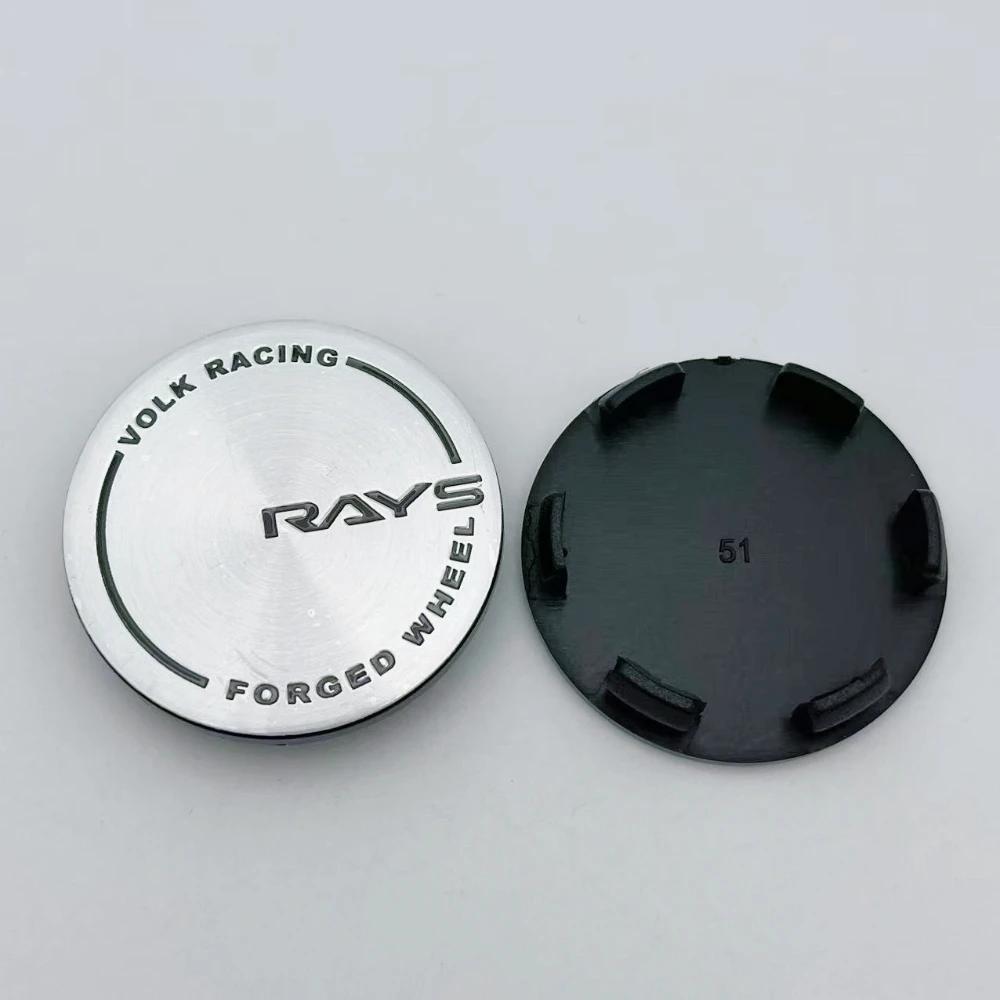 4pcs 51mm 46mm Rays Logo Emblem Car Wheel Center Caps Wheel Hub Centre Dust Cover Rim Hubcap Replace Car Styling Accessories