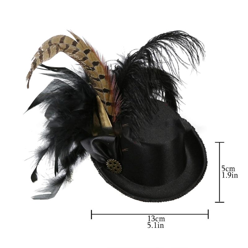 Elegant Fascinator Top Hat Pillbox Hat for Women Cocktail Tea Party Headwear Exquisite French Fascinator for Halloween