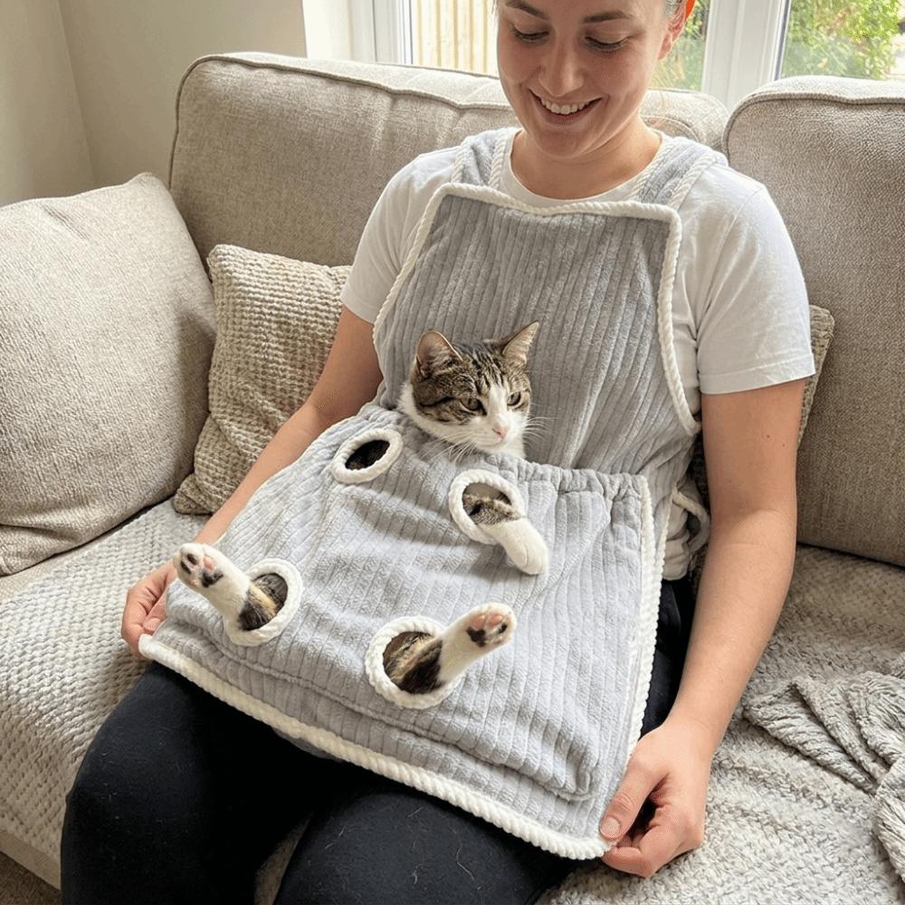 Hair-Resistant Cat Holding Apron Anti Scratch Pet Anti Shedding Cover Pet Sleeping Bag Home Use