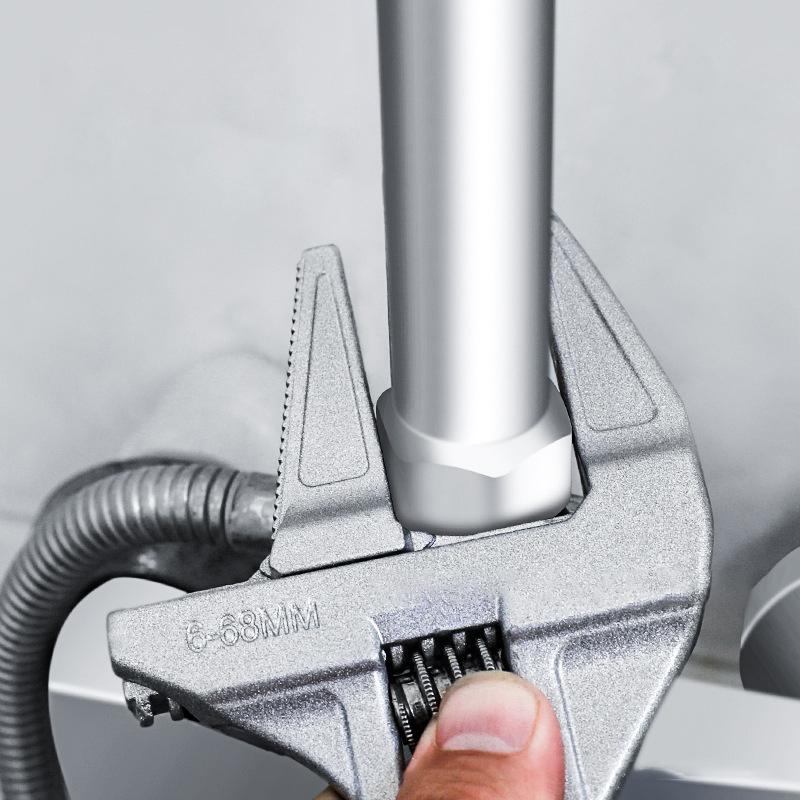Mini Adjustable Bathroom Adjustable Wrench Strong Clamping Large Open End Multifunctional Spanner Bathroom Repair Tool