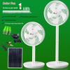 Ventilator de birou la podea cu încărcare solară DC: 110V/220AC la DC12V