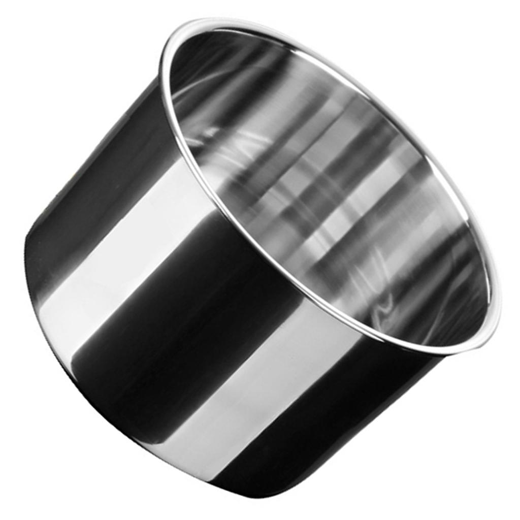 Stainless Steel Oil Storage Tank Multifunctional Durable Round Seasoning Bowl with Lid for Home Kitchen