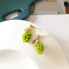 1 Pair Ear Studs Grape Japan Korean Style Jewelry Green Fruit Stud Earrings Jewelry