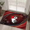 Bournemouth Football Design Crystal Velvet Carpet Cozy Non?Slip Printed Rug For Bedroom Living Room Entrance