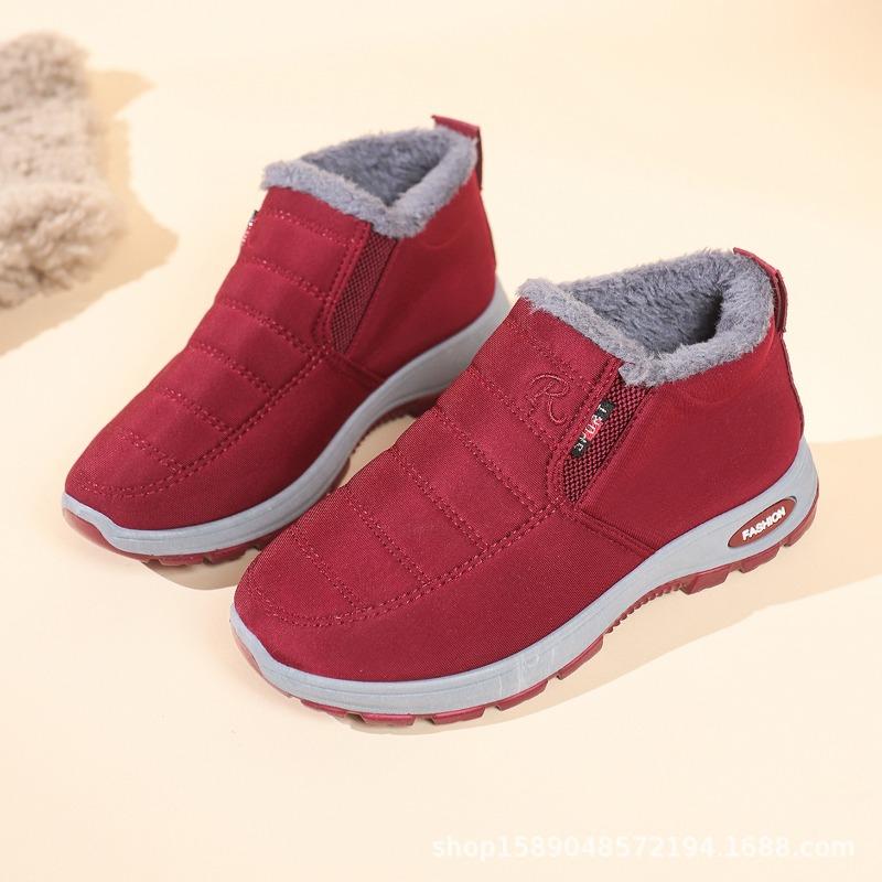 New cotton shoes for men and women, old Beijing velvet warm short boots, casual cotton boots, snow boots for women