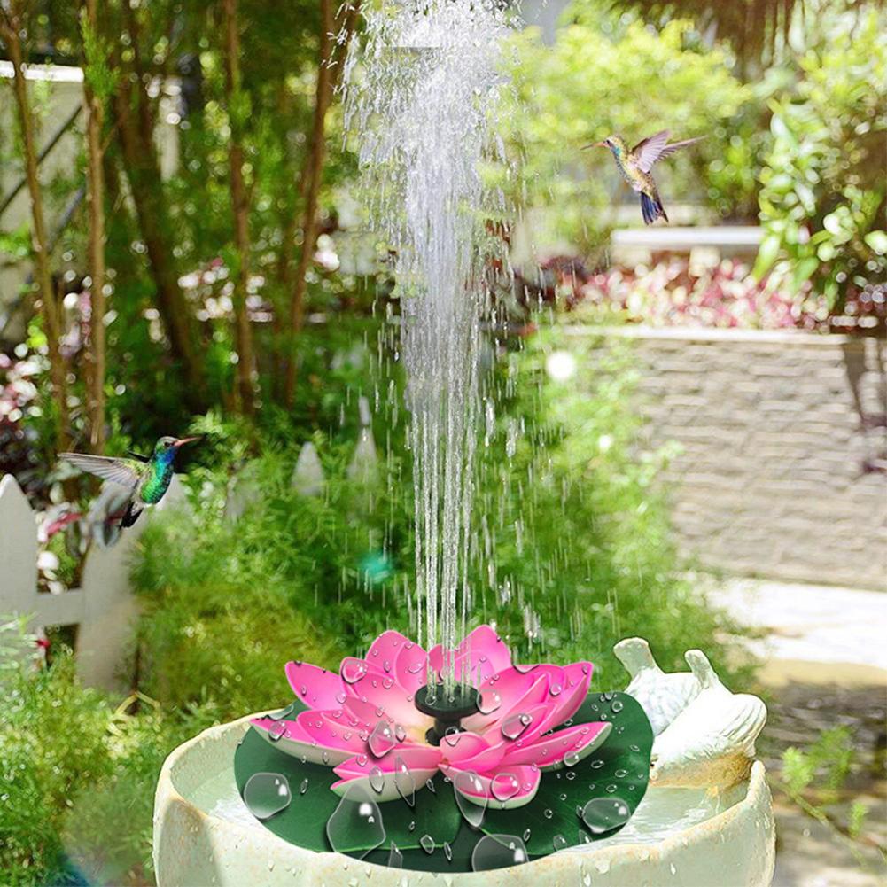 Lotus Solar Water Fountain Brushless Pump Floating Garden Fountain Solar Powered Fountain for Outdoor Bird Bath Pond Decoration