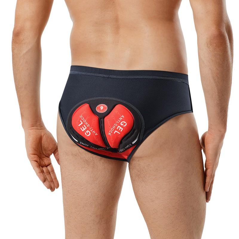Slip da Ciclismo da Uomo con Imbottitura in Gel Traspiranti Asciugatura Rapida Compressione Biancheria Intima Bici da Strada Mountain Bike