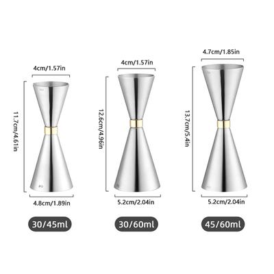1Pc Plastic Double-Ended Measuring Cup Glasses Ounce Martini Plastic Cocktail Cupss Shaker Bartending Bartender Double-Head