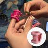 Easy to Wear Crochet Finger Protectors Plastic Elastic Comfortable for Yarn Work with Reinforced Bottom