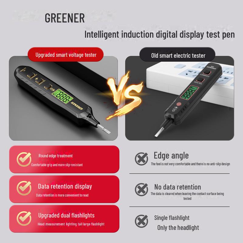 Green Forest Multifunction Electrician Test Pen – Digital Display Wire & Leakage Detection